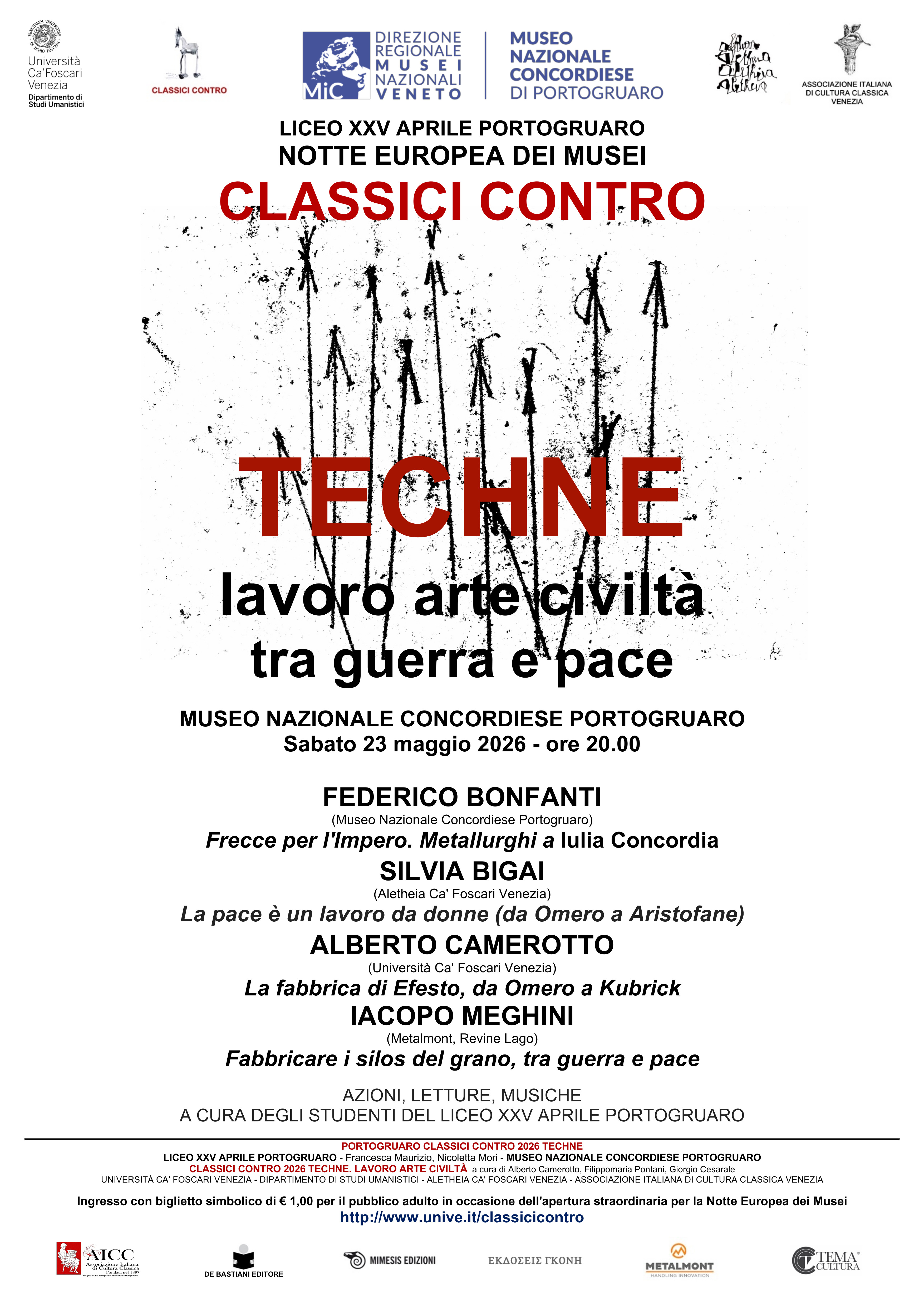 Classici Contro 2026 l Techne: lavoro, arte e civiltà. Lavoro | Notte Europea dei Musei Museo Nazionale Concordiese di Portogruaro